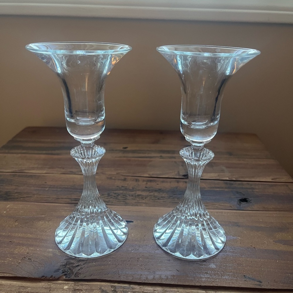 Mikasa The Ritz Crystal Candle Holders